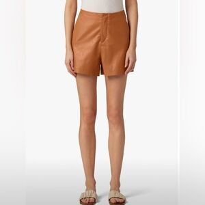 Joe's Jeans High Waist Brown Faux Leather Shorts